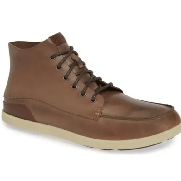 Olukai Mens Nalukai Leather High Top Boots shoes sz 11 - Picture 1 of 13